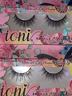 2X pairs handmade Mink wispy dramatic eye lashes with lash adhesive From a